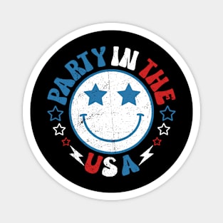 Party In The Usa 4Th Of July Preppy Smile Shirts Men Women Magnet